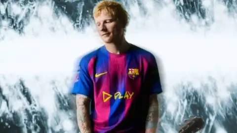 Ed Sheeran lança parceria com o FC Barcelona para jogo clássico com camisas e playlist especial